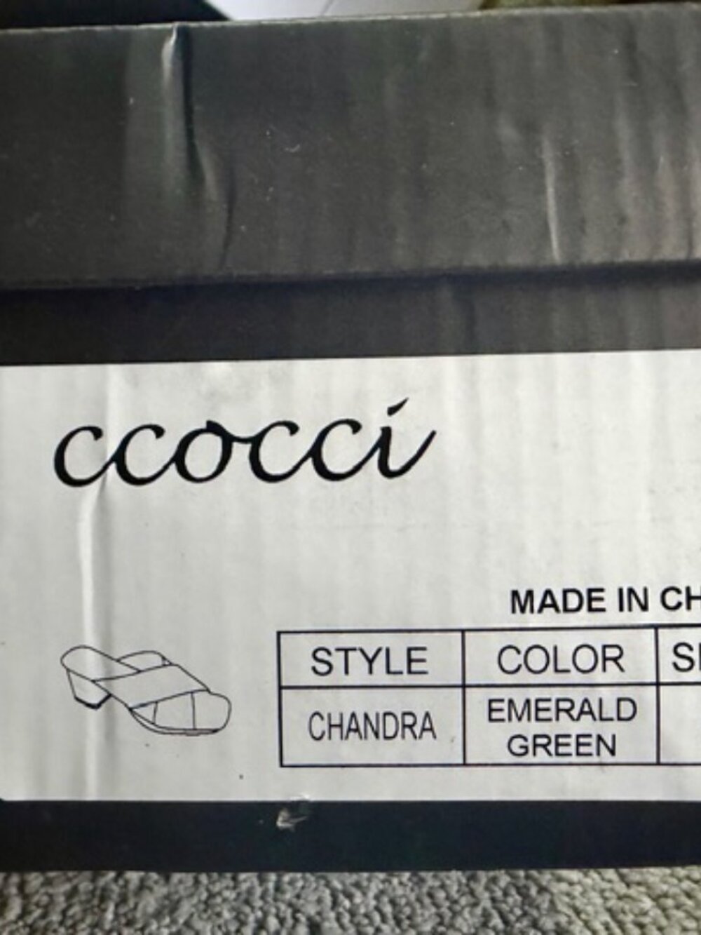 EMERALD GREEN Faux Leather Cork Platform Sandals - Picture 3 of 4
